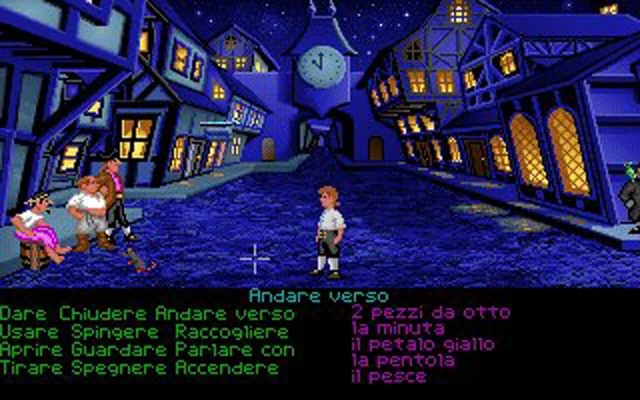 Il villaggio di Mêlée con verbi e inventario illustrato nell’edizione su CD.