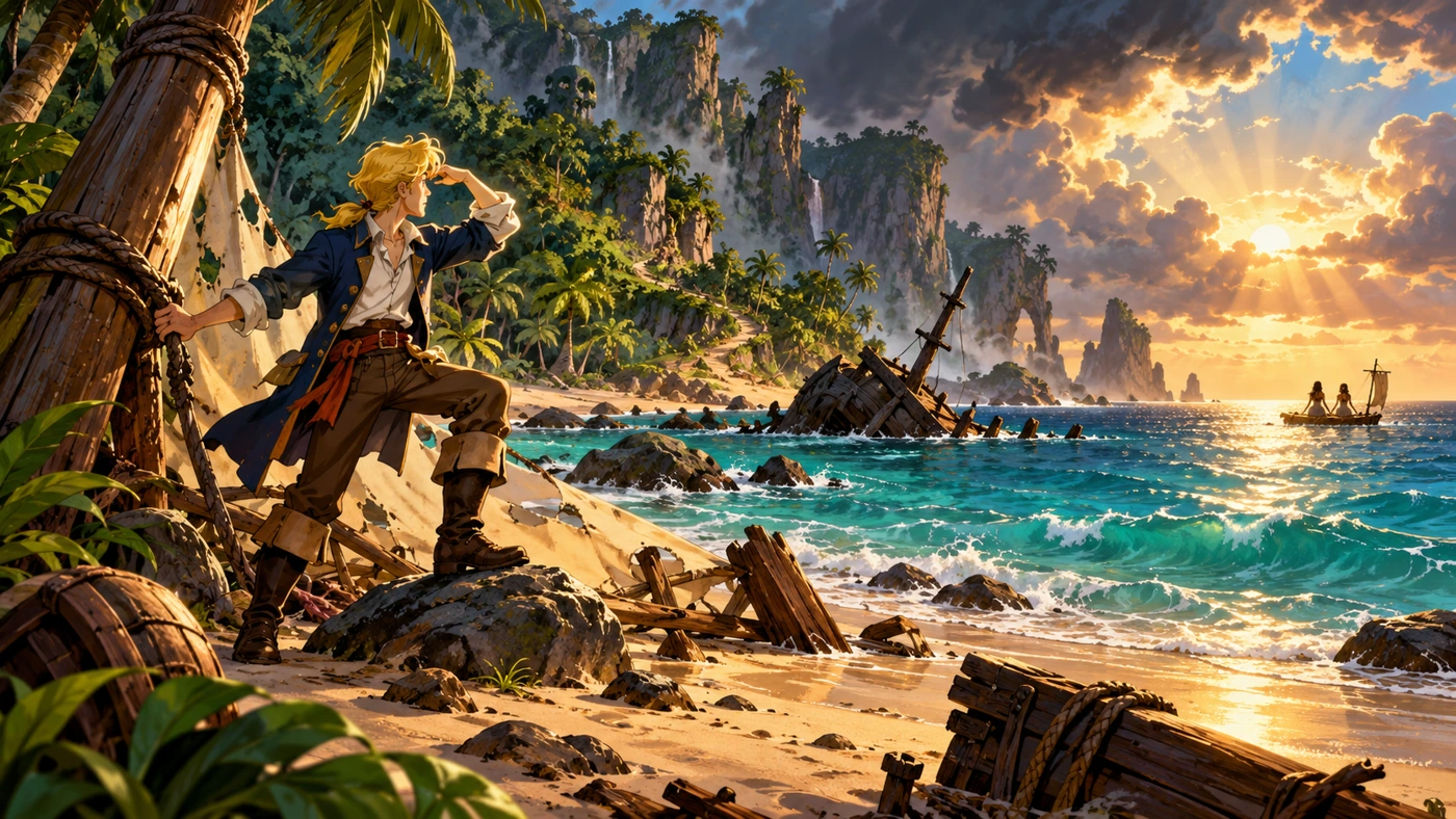 Un naufragio su Fast Island divide Guybrush da Elaine, mentre vecchi nemici cercano un’alleanza e una zattera vaga senza bussola.