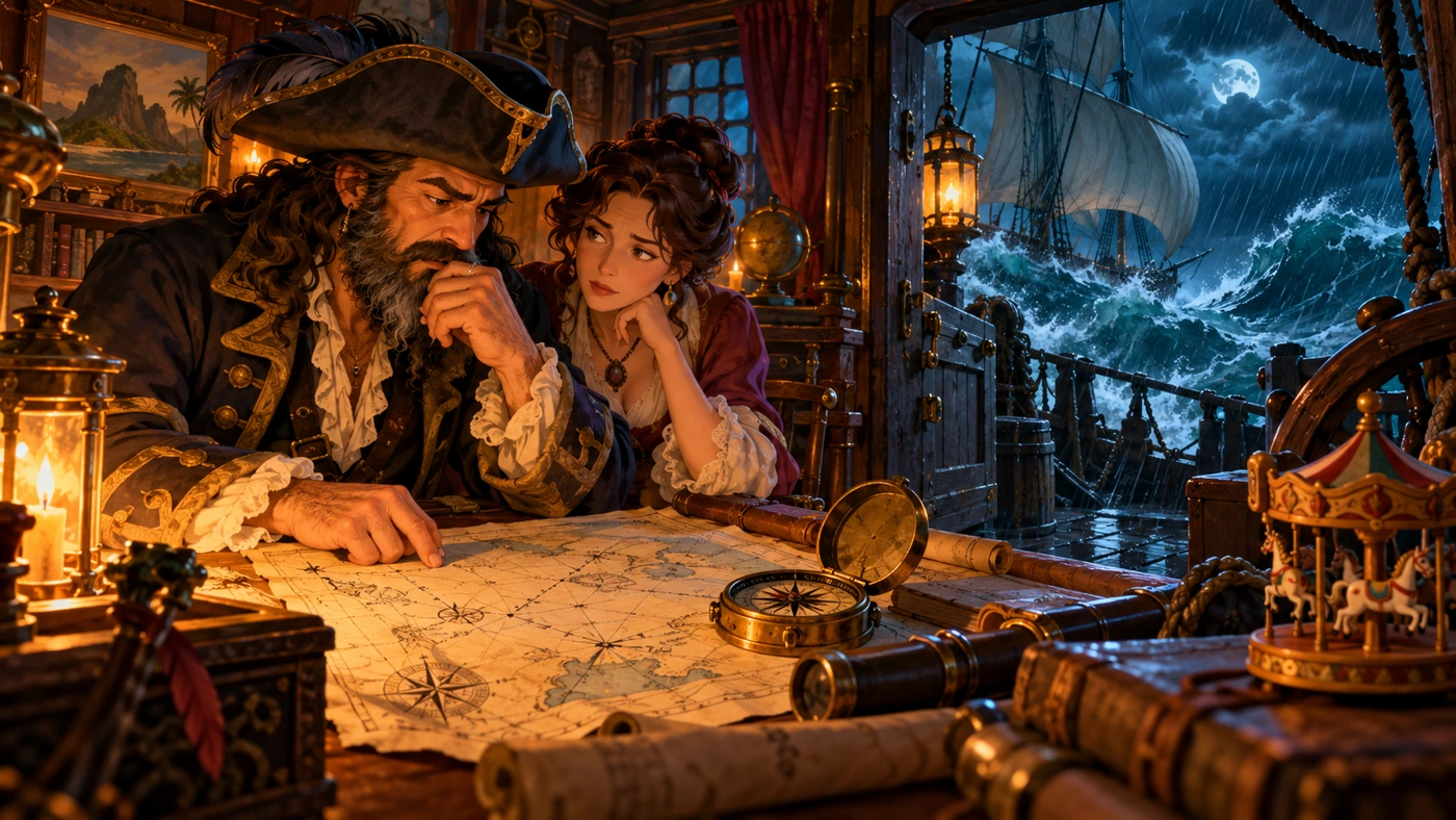 Un galeone nella tempesta, una famiglia e una rivolta: Mightypirate immagina un passato drammatico per Guybrush e il richiamo del mare.