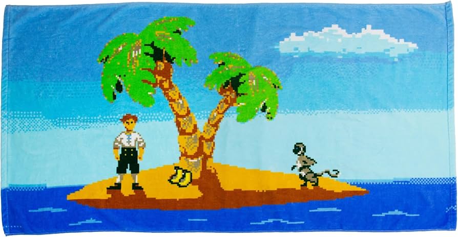 Telo mare con Guybrush su un’isoletta