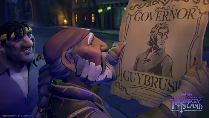 Il ritratto del governatore Guybrush su Mêlée.