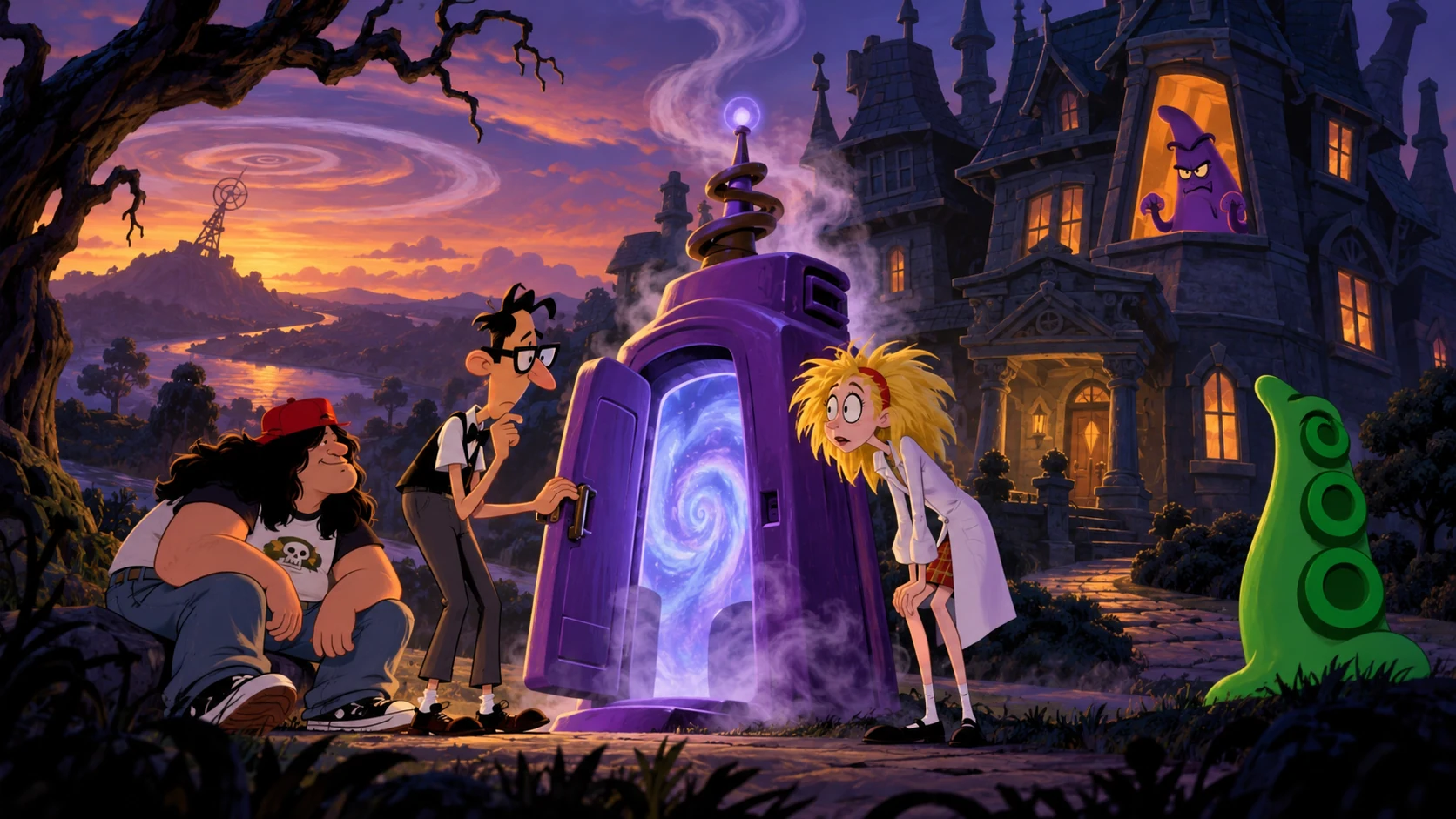 Illustrazione originale ispirata a Day of the Tentacle