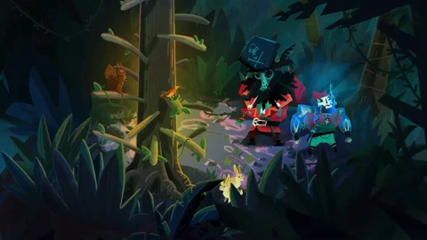 LeChuck e la sua ciurma nella giungla.