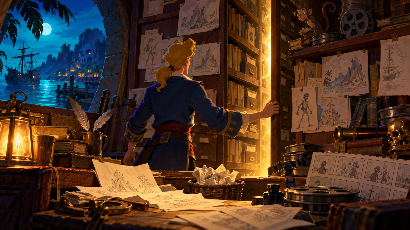 Illustrazione originale del sito: un archivio immaginario, non un documento LucasArts.