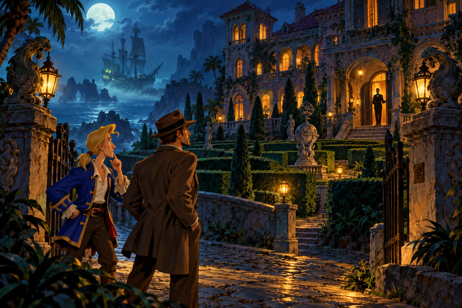 Alone in the Dark 2 incontra Monkey Island · illustrazione originale del sito, interpretazione dei due mondi e non schermata ufficiale.