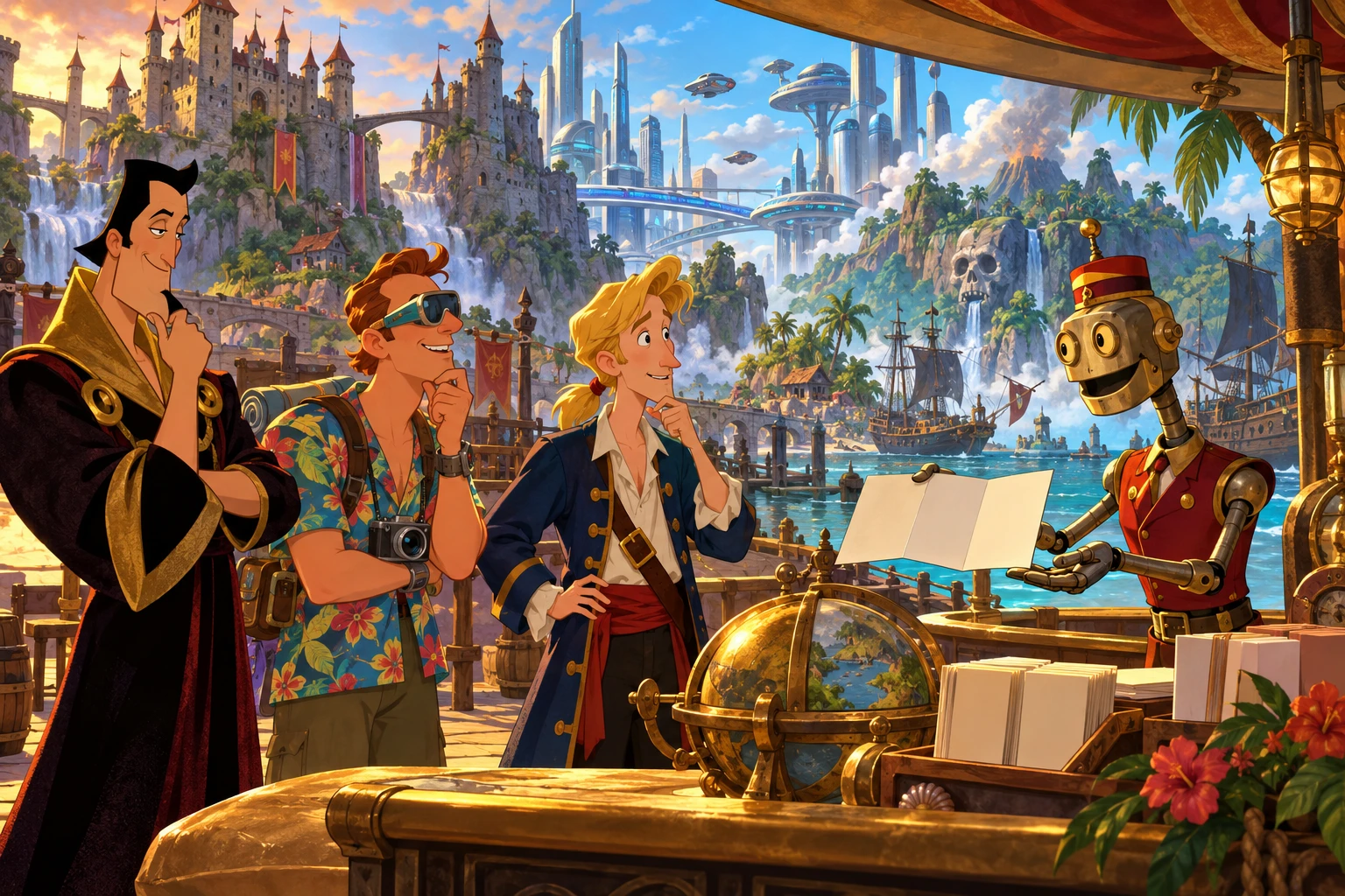Eternam incontra Monkey Island · illustrazione originale del sito, interpretazione dei due mondi e non schermata ufficiale.