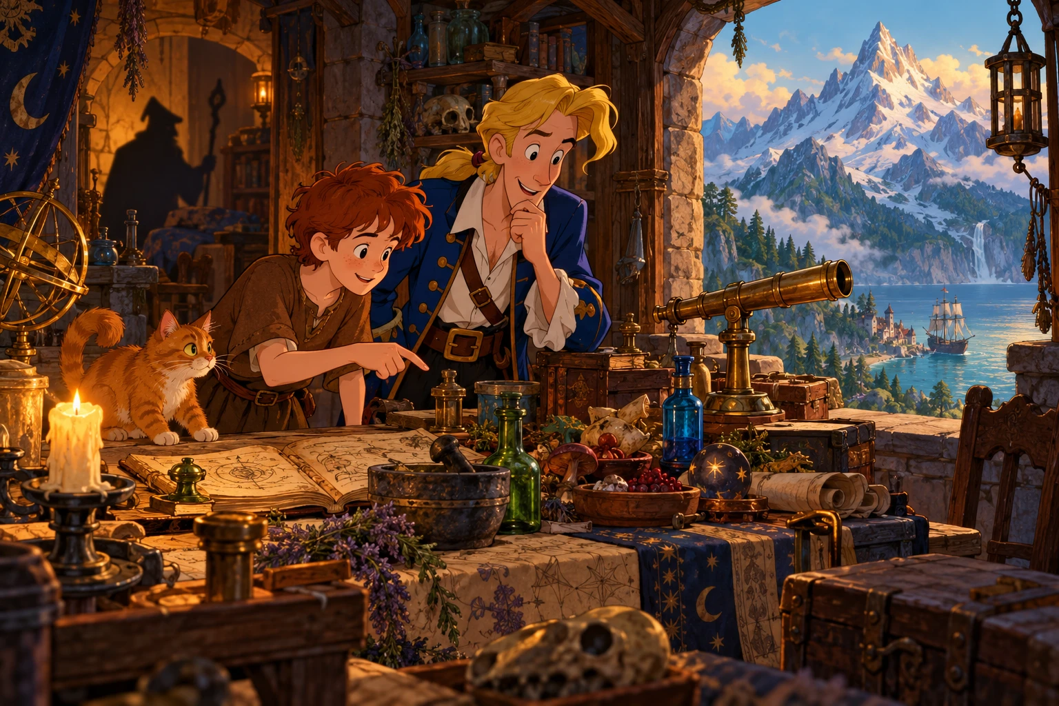 King’s Quest 3 incontra Monkey Island · illustrazione originale del sito, interpretazione dei due mondi e non schermata ufficiale.