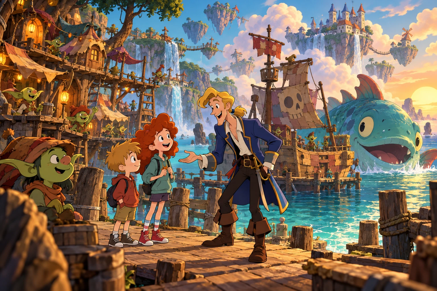 Lost in Play incontra Monkey Island · illustrazione originale del sito, interpretazione dei due mondi e non schermata ufficiale.