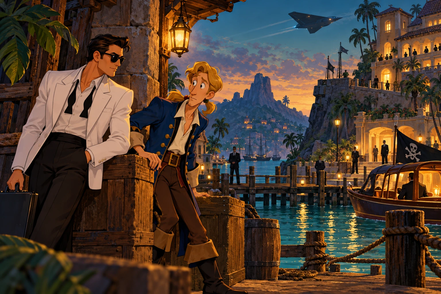 Operation Stealth incontra Monkey Island · illustrazione originale del sito, interpretazione dei due mondi e non schermata ufficiale.