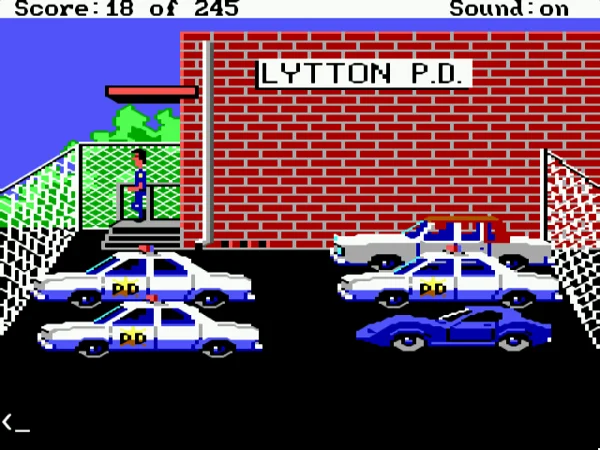 Police Quest 1 · Schermata del gioco 2