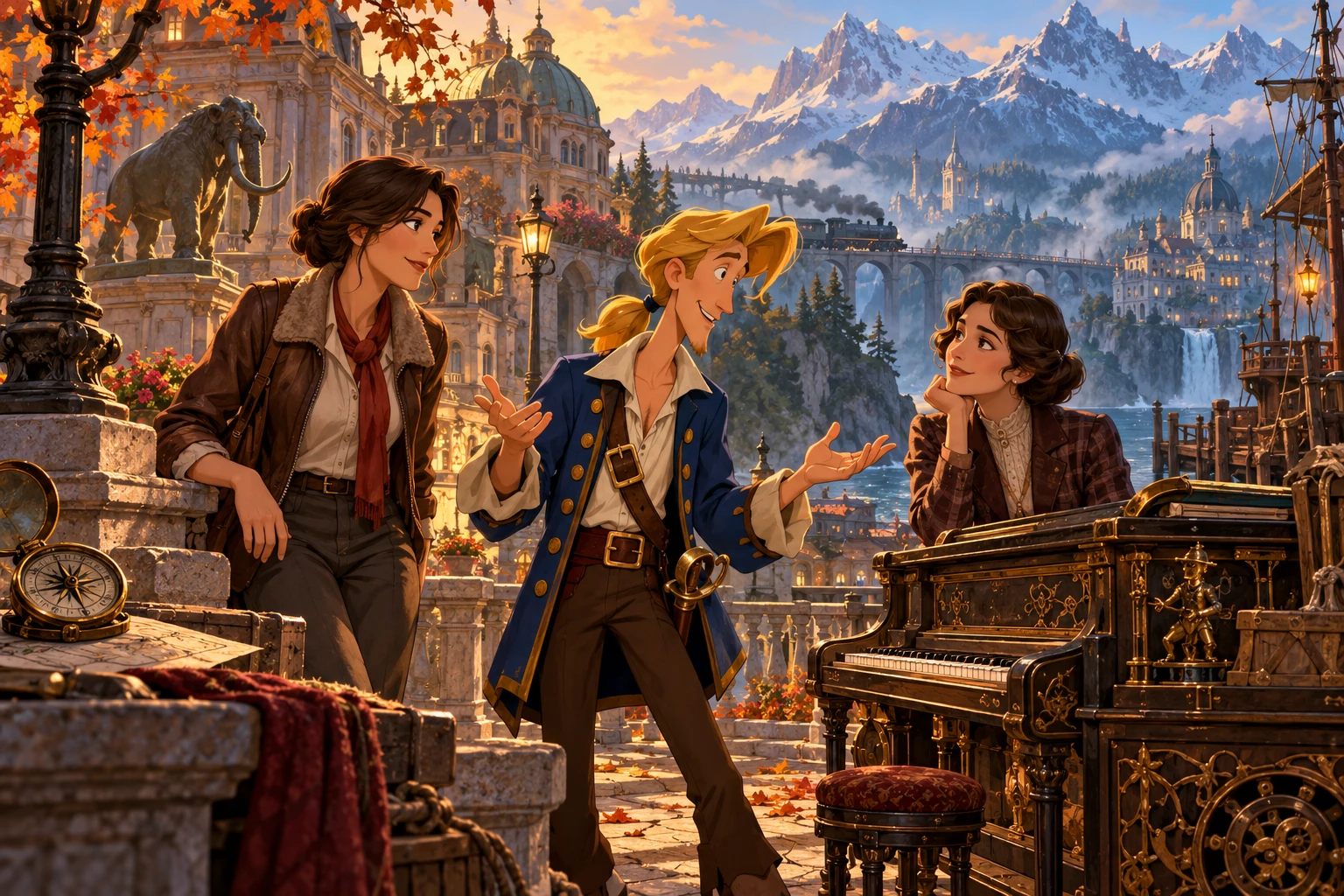 Syberia: The World Before incontra Monkey Island · illustrazione originale del sito, interpretazione dei due mondi e non schermata ufficiale.