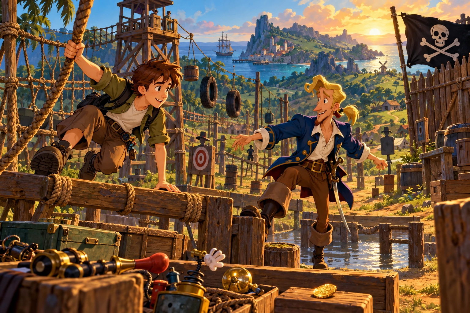 Teenagent incontra Monkey Island · illustrazione originale del sito, interpretazione dei due mondi e non schermata ufficiale.