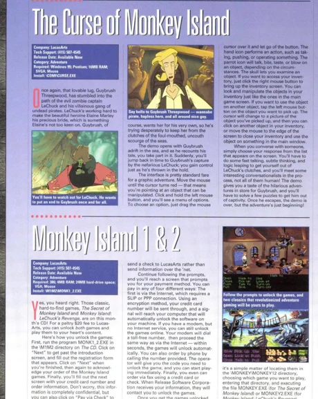 The Curse of Monkey Island · PC Gamer · Pagina 10 · CD-ROM